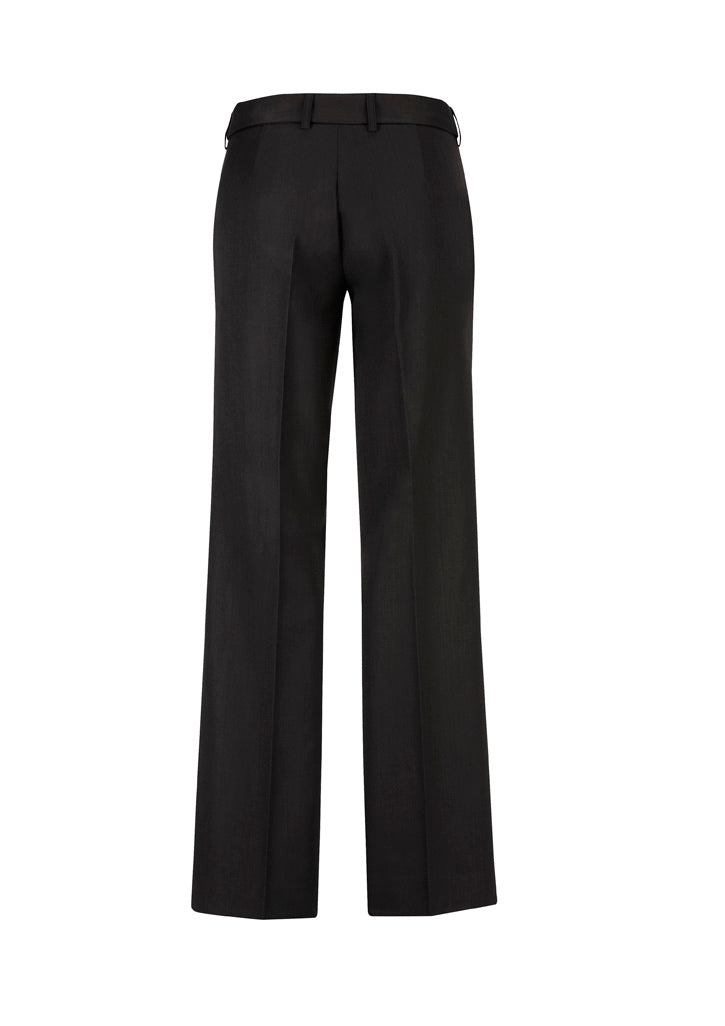 Biz Corporates 14015 Comfort Wool Stretch Womens Adjustable Waist Pant in Black - back view