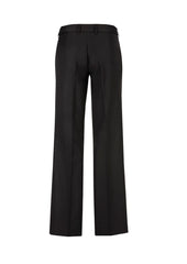 Biz Corporates 14015 Comfort Wool Stretch Womens Adjustable Waist Pant in Black - back view