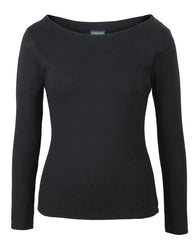 C of C LADIES L/S BOAT NECK TEE - 1BTL