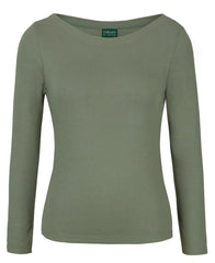 C of C LADIES L/S BOAT NECK TEE - 1BTL