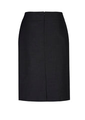 Biz Corporates 20111 Cool Stretch Womens Relaxed Fit Lined Skirt in Black - back view