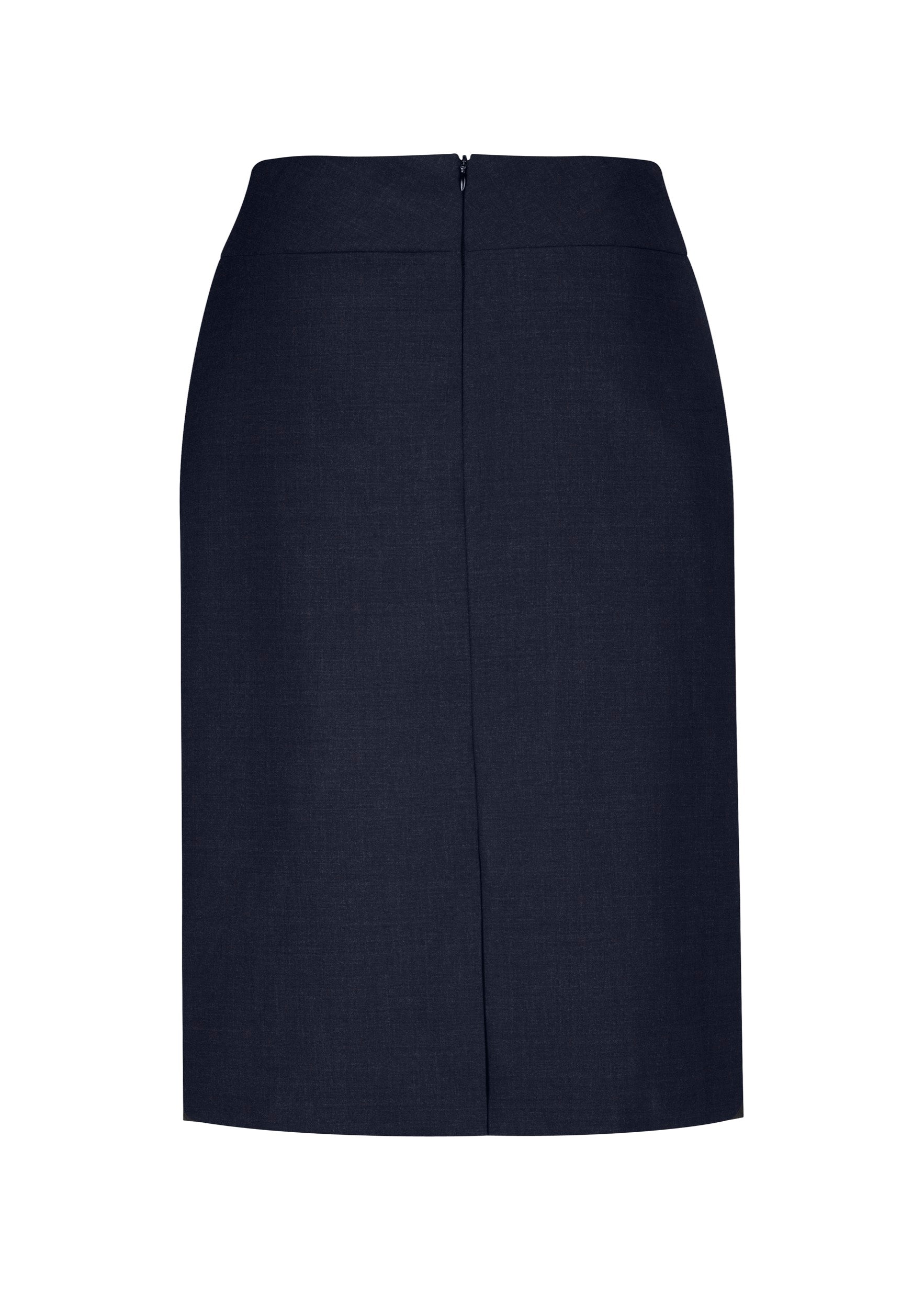 Biz Corporates 20111 Cool Stretch Womens Relaxed Fit Lined Skirt in Navy - back view
