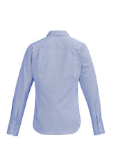 Biz Corporates 40310 Hudson Womens Long Sleeve Shirt in Patriot Blue - back view