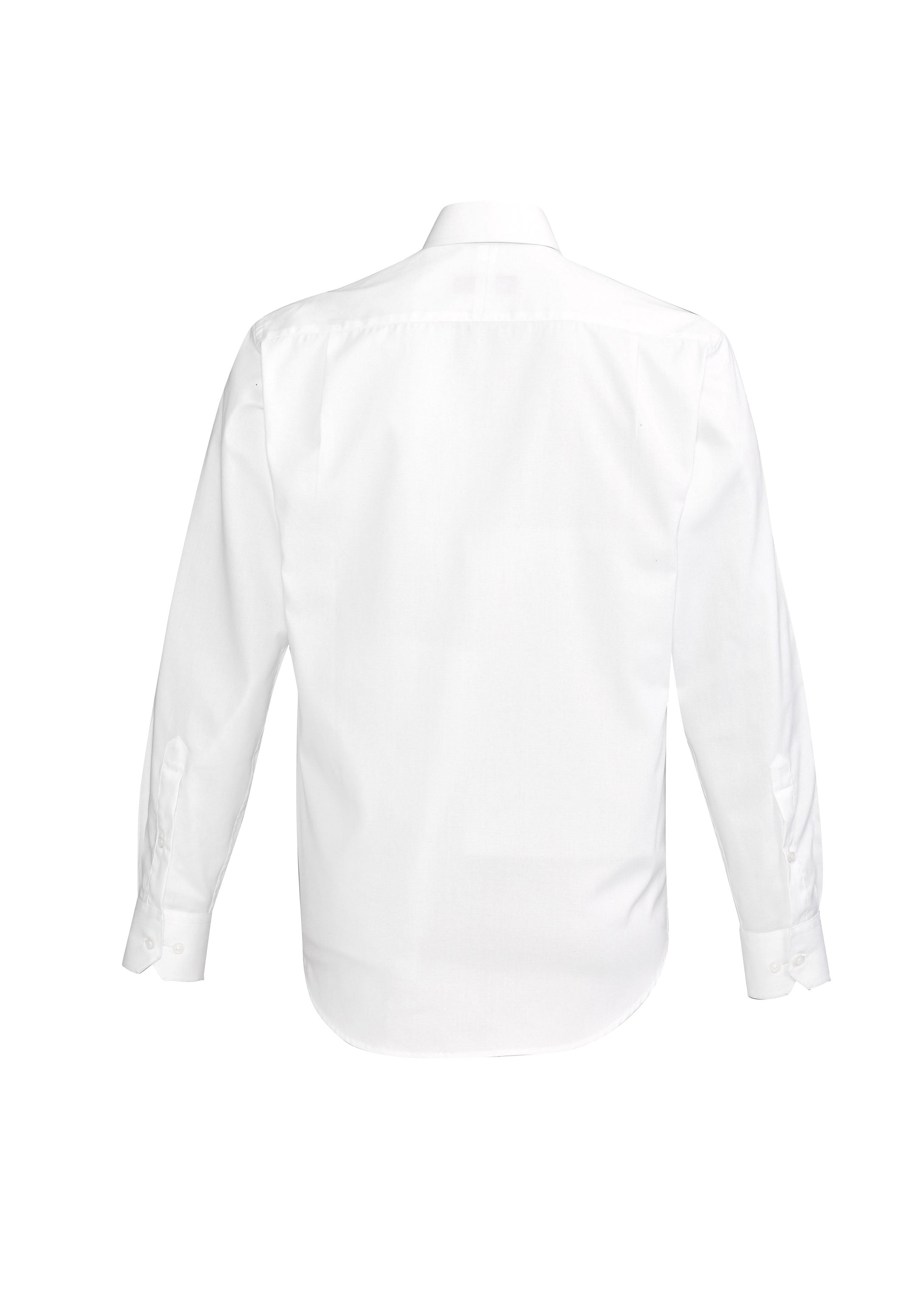 Biz Corporates 40320 Hudson Mens Long Sleeve Shirt in White - back view