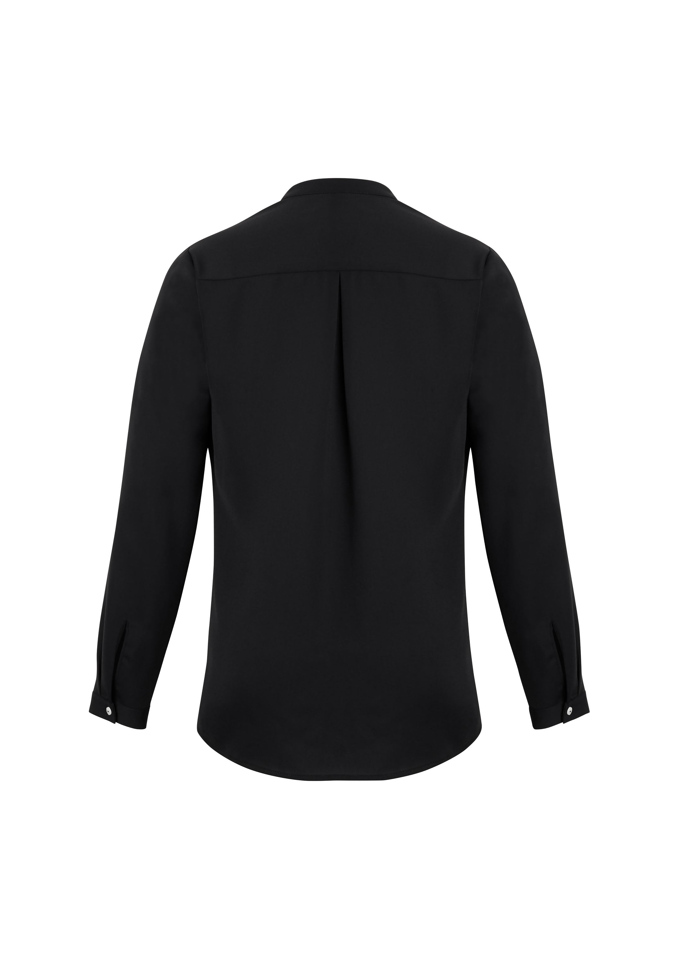 Biz Corporates 44210 Juliette Womens Long Sleeve Blouse in Black - back view