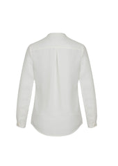 Biz Corporates 44210 Juliette Womens Long Sleeve Blouse in Ivory - back view