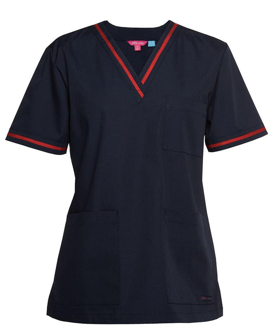 JB's CONTRAST LADIES SCRUBS TOP - 4SCT1