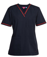 JB's CONTRAST LADIES SCRUBS TOP - 4SCT1