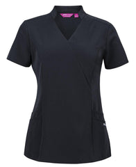 JB's LADIES NU MANDARIN COLLAR SCRUB TOP - 4SMT1