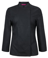 JB's LADIES L/S SNAP BUTTON CHEFS JACKET - 5CJL1