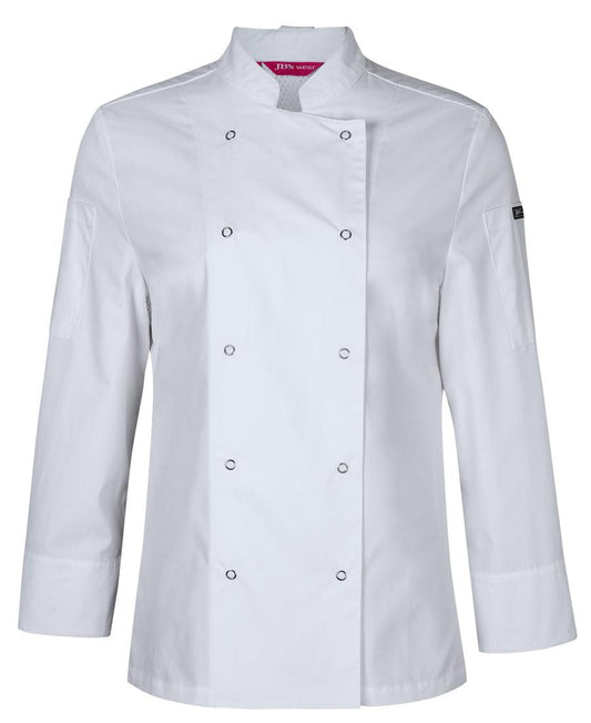 JB's LADIES L/S SNAP BUTTON CHEFS JACKET - 5CJL1