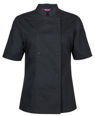 JB's LADIES S/S SNAP BUTTON CHEFS JACKET - 5CJS1