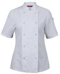 JB's LADIES S/S SNAP BUTTON CHEFS JACKET - 5CJS1