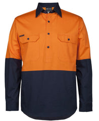 JB's HV CLOSE FRONT L/S 150G WORK SHIRT - 6HVCS