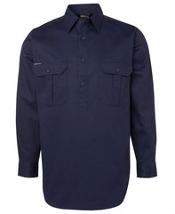 JB's CLOSE FRONT L/S WORK SHIRT - 6WSCF