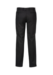 Biz Corporates 70112R Cool Stretch Mens Flat Front Pant (Regular) in Black - back view