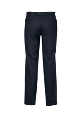 Biz Corporates 70112R Cool Stretch Mens Flat Front Pant (Regular) in Navy - back view