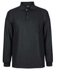 PODIUM L/S WAFFLE POCKET POLO - 7WPL