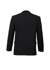 Biz Corporates 84011 Comfort Wool Stretch Mens 2 Button Classic Jacket in Black - back view