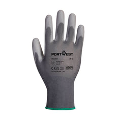 Portwest A120 PU Palm Glove in Grey - back view