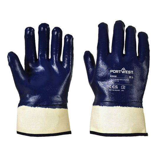 Fully Dipped Nitrile Safety Cuff - A302 - Portwest-0
