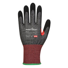 Portwest A672 CS Cut F13 Nitrile Glove in Black - back view