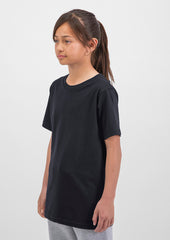Basis Youth Short Sleeve Tee - X1001Y in Black - model