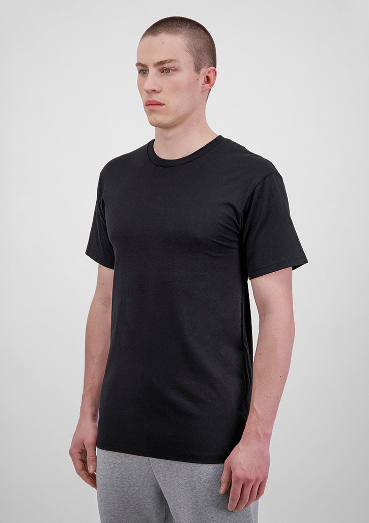 Basis Mens Short Sleeve Tee - X1001M in Black - model