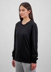 Basis Womens Long Sleeve Tee - X1002W in Black - model