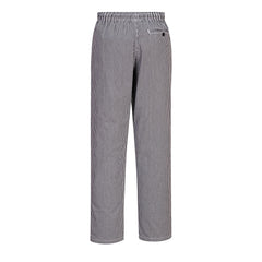 Portwest C079 Bromley Chefs Pants in Black Check - back view