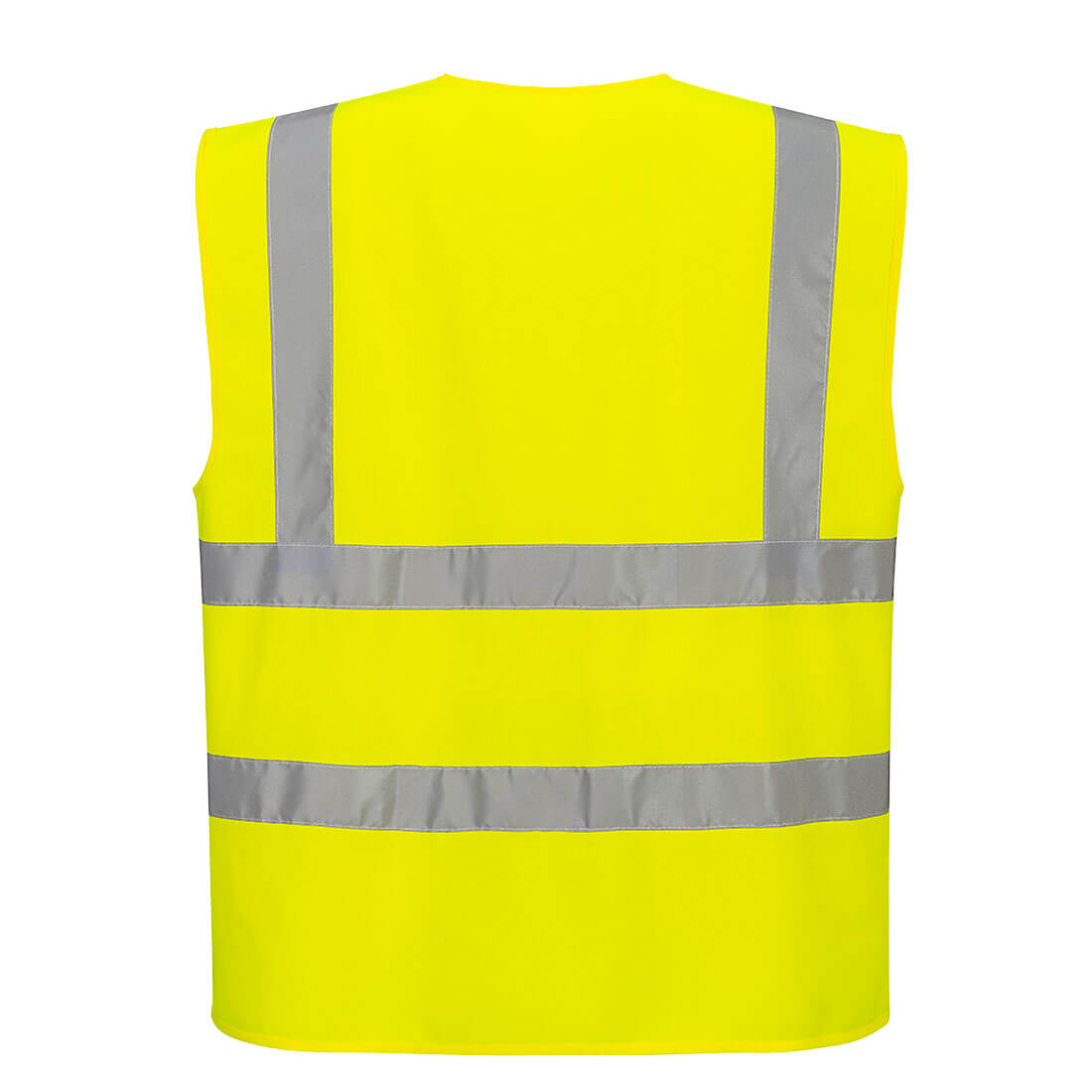 Portwest C375 Hi-Vis Zipped Band and Brace Vest in Yellow - back view