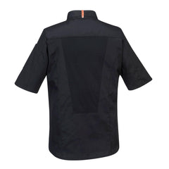 Portwest C746 Chef's MeshAir Pro Stretch Jacket S/S in Black - back view
