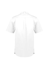 Biz Collection CH329MS Salsa Mens Short Sleeve Chef Shirt in White - back view
