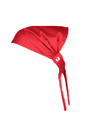 Biz Collection CH331 Twist Chef Bandana in Red - back view