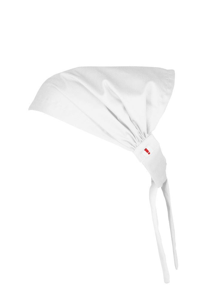 Biz Collection CH331 Twist Chef Bandana in White - back view