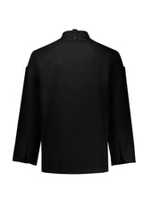 Biz Collection CH430ML Gusto Mens Long Sleeve Chef Jacket in Black - back view