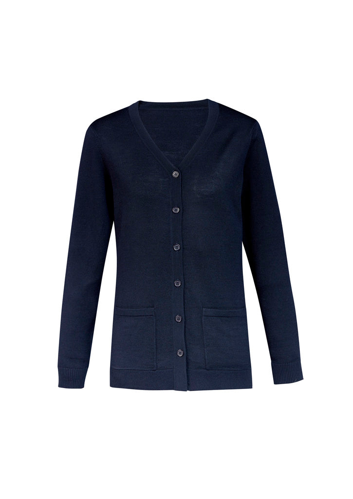 Biz Collection CK045LC Button Front Womens Knit Cardigan in Navy