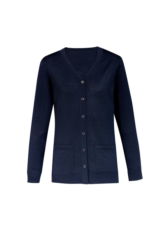 Biz Collection CK045LC Button Front Womens Knit Cardigan in Navy