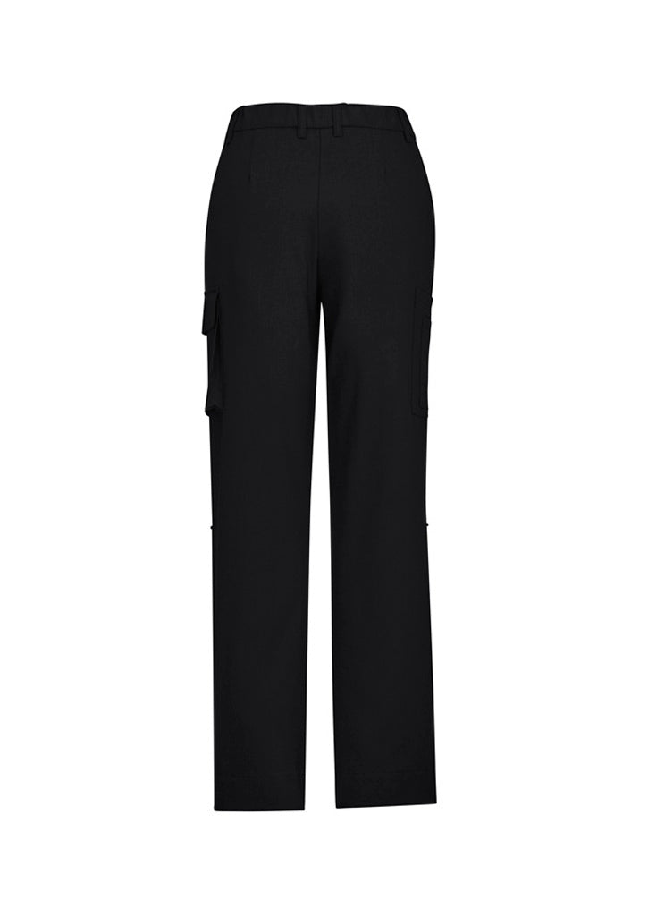 Biz Collection CL954LL Comfort Waist Womens Cargo Pant in Black - back view