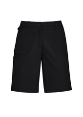 Biz Collection CL957LS Comfort Waist Womens Cargo Short in Black