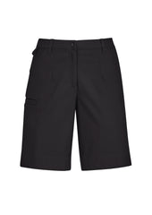 Biz Collection CL957LS Comfort Waist Womens Cargo Short in Charcoal