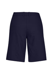 Biz Collection CL957LS Comfort Waist Womens Cargo Short in Navy - back view