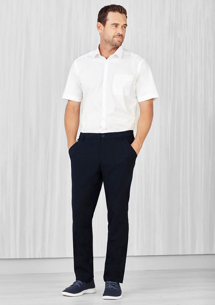 Mens Comfort Waist Flat Front Pant - CL958ML - biz-care-2