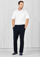 Mens Comfort Waist Flat Front Pant - CL958ML - biz-care-2