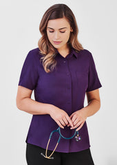 Womens Florence Plain Short Sleeve Shirt - CS947LS - biz-care-3