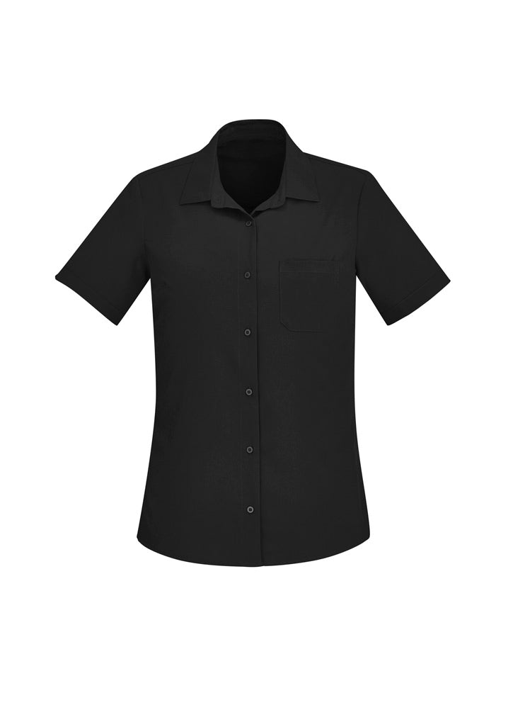 Womens Florence Plain Short Sleeve Shirt - CS947LS - biz-care-2