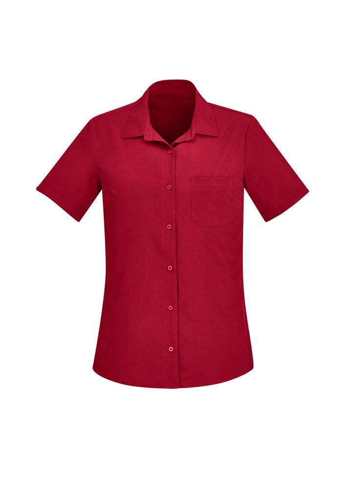 Womens Florence Plain Short Sleeve Shirt - CS947LS - biz-care-6