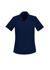 Womens Florence Plain Short Sleeve Shirt - CS947LS - biz-care-1