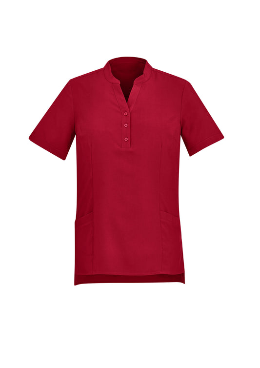 Biz Collection CS949LS Florence Womens Plain Tunic in Cherry
