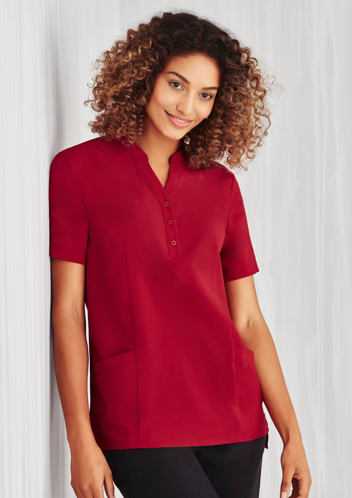 Womens Florence Plain Tunic - CS949LS - biz-care-0